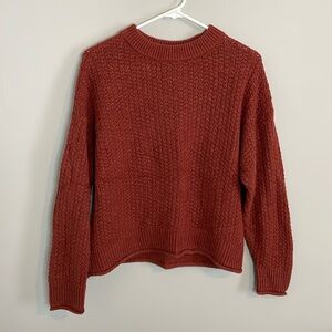Universal Thread Cropped Sweater - Burnt Orange